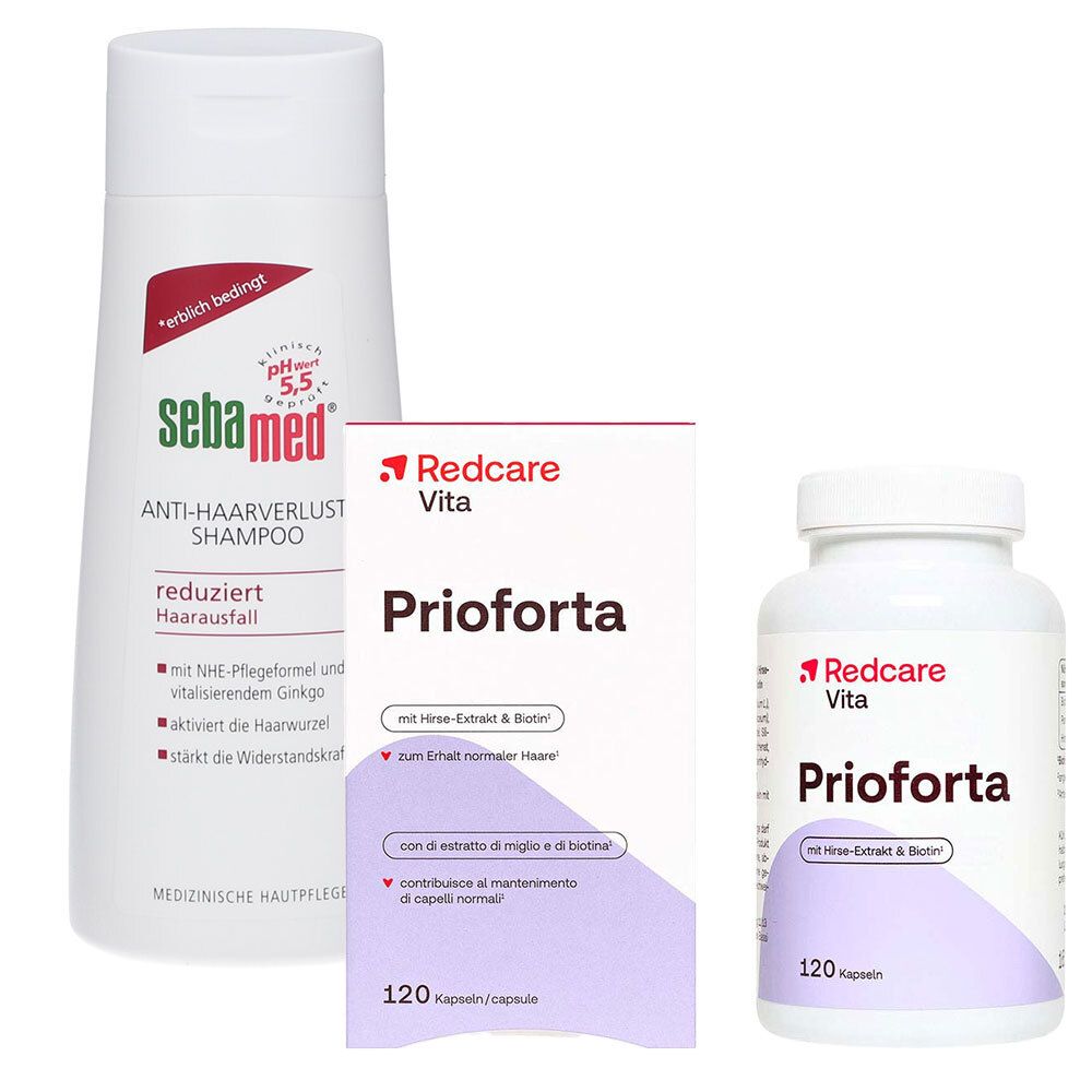 Anti-Haarverslust Set: sebamed Anti-Haarverlust & Prioforta RedCare 1 St Set