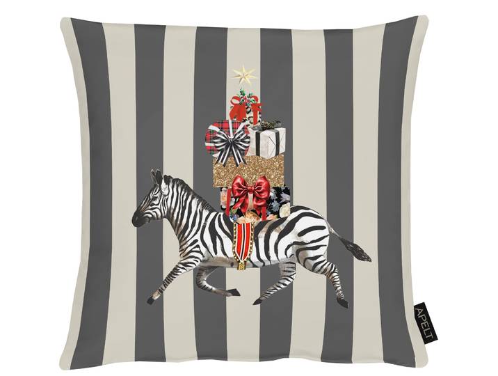 Dekokissen APELT Henrik , bunt (schwarz, weiß, rot), B:39cm L:39cm, Mischgewebe, Dekokissen_Sitzkissen_Kissenhüllen, Dekokissen, inclusive Soft-Kissenfüllung 100% PES