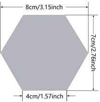 Fusion Finds Hexagon Wall Mirror Acrylic Mirror Stickers For DIY Living Room Wall Decor g 20pcs