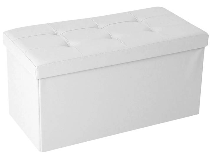Hocker BILBAO 37.5x76x37.5cm synthetisches leder weiss