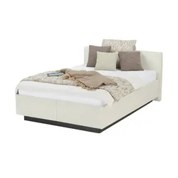 Wohnwert Polsterbett  Tauris 2.0 , creme , Maße (cm): B: 150 H: 85