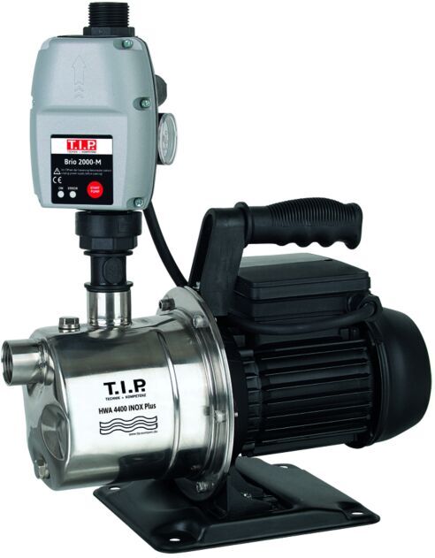 T.I.P. HWA 4400 INOX Hauswasserautomat - Edelstahl 31192, 4.250 l/h,  44 m Förderhöhe, 900 W, Trockenlaufschutz
