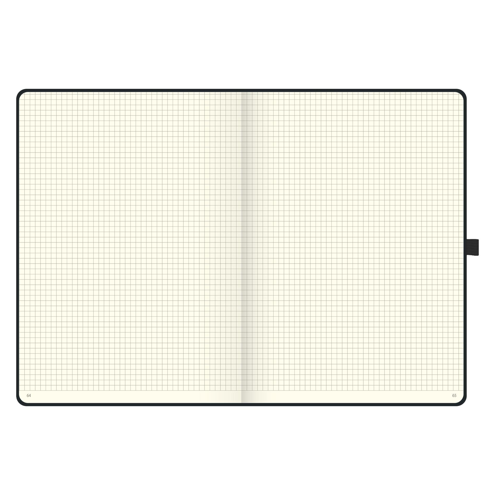 Brunnen Notizbuch KOMPAGNON DIN A4 kariert, schwarz Hardcover 192, davon 16 zum Heraustrennen Seiten (A4, Kariert, Harter Einband) (105528805)