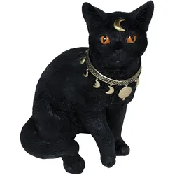 Metamorph Mystische schwarze Katze – Halloweendeko 28 x 23 cm