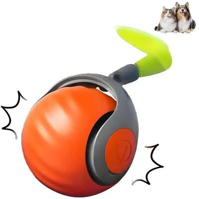 Uplifted Finds Speedy Tail 2.0 Smart Touch Activated Rolling Toy Ball style 1 Orange