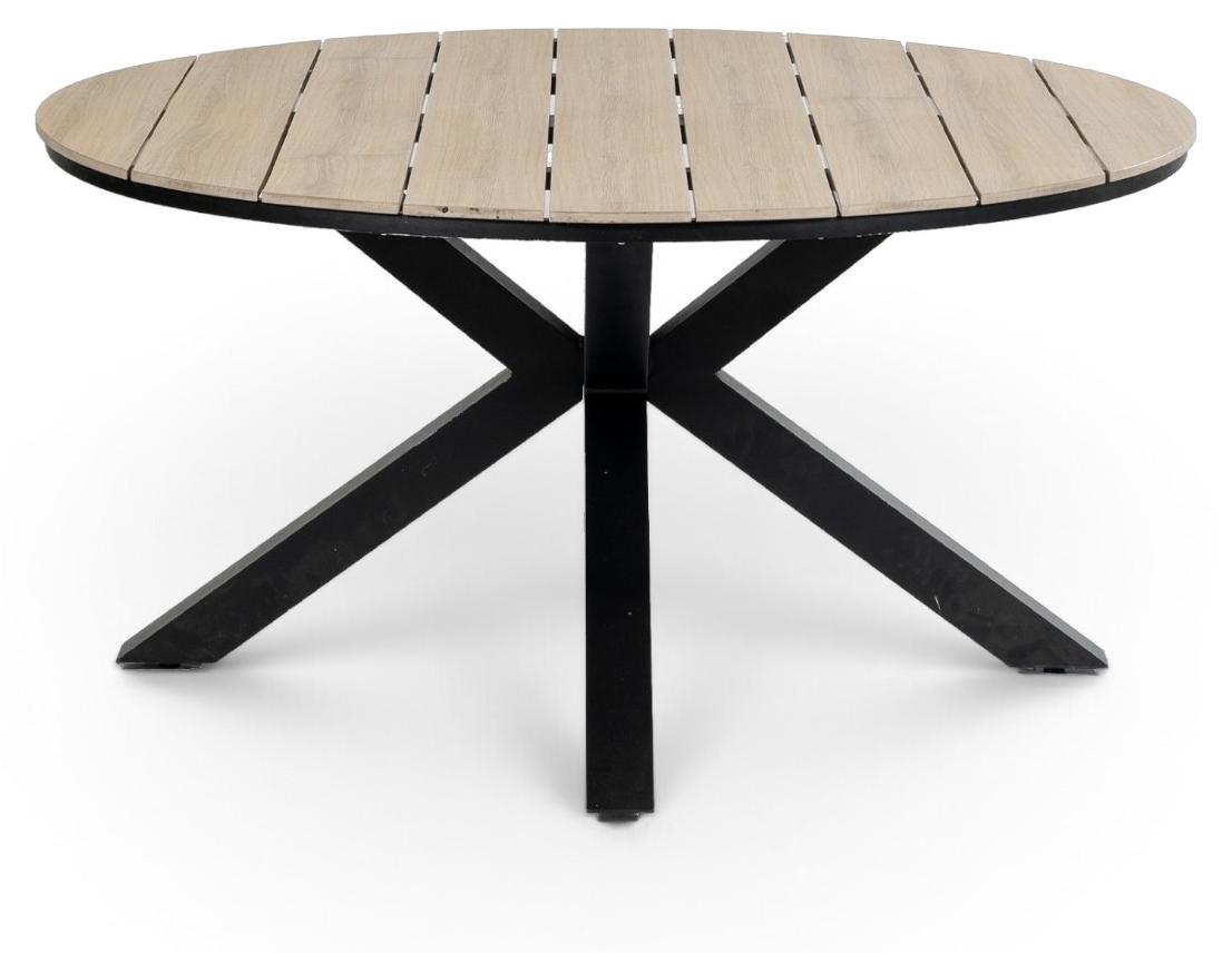 Runder Gartentisch | Limasol ø 150 cm | Polywood & Aluminium | Holz