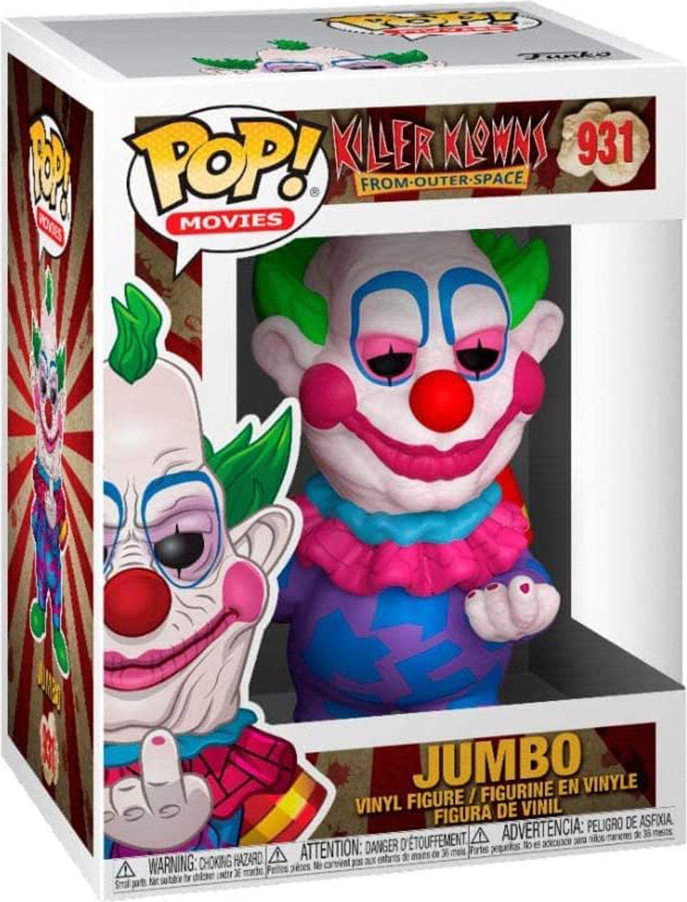 Funko Pop! Killer Klowns From Outer Space Jumbo 931 Vinyl figuur