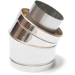 ASTEC Rohrbogen 45° Winkel Doppelwandig DN113-300 Edelstahl Rohr Bogen Schornstein