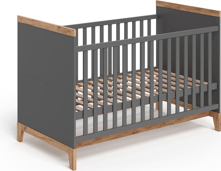 Babybett Vitalispa Malia Grau/Artisan 70x140 cm, Model 58332