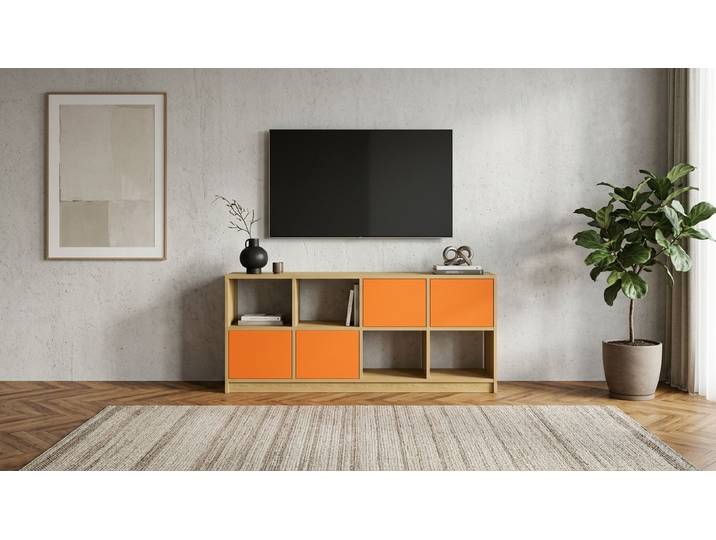 Langes Sideboard nach Maß – gratis Magazin Eiche Natur geölt