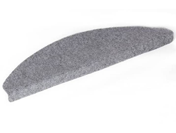 andiamo Stufenmatte Paris – Treppenstufen Matten selbstklebend – 15er Set Stufenmatten für den Innenbereich – 2 mm starker Treppenteppich als Schutz vor Kratzern – 23 x 65 cm in Grau