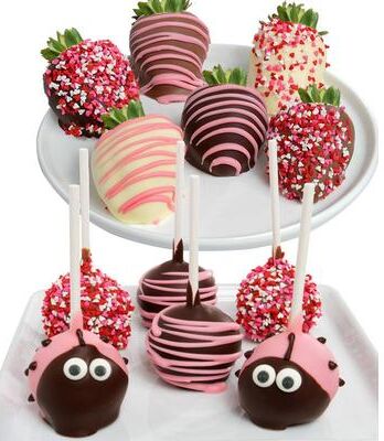 From You Flowers Ladybug Cake Pops and Chocolate Covered Strawberries