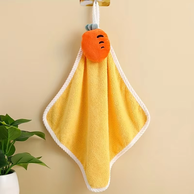 Perfect Picks Market Super Absorbent Hand Towels For Infant, Cute Microfiber Fingertip Towels For Kids Baby, Suitable For Bathroom carrot 1pc