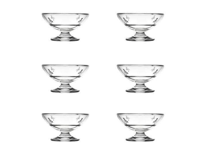 La Rochère Bol en verre sur pied Abeille 20 cl, lot de 6 Transparent