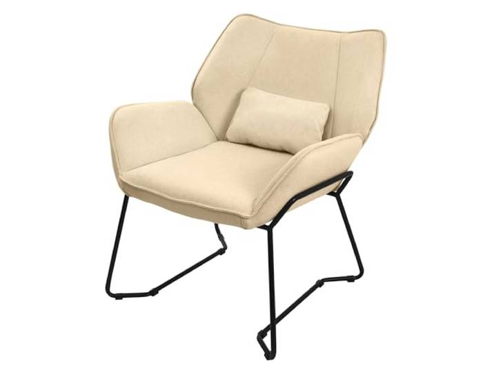 ML-Design Sessel Wohnzimmer, Moderner Relaxsessel mit Lendenkissen, Sand