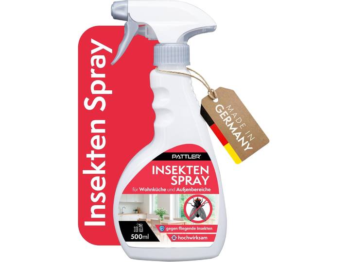 Insektenspray PATTLER Insekten- und Mückenspray , rot (weiß), Schädlingsbekämpfungsmittel, Insektenspray, 500 ml