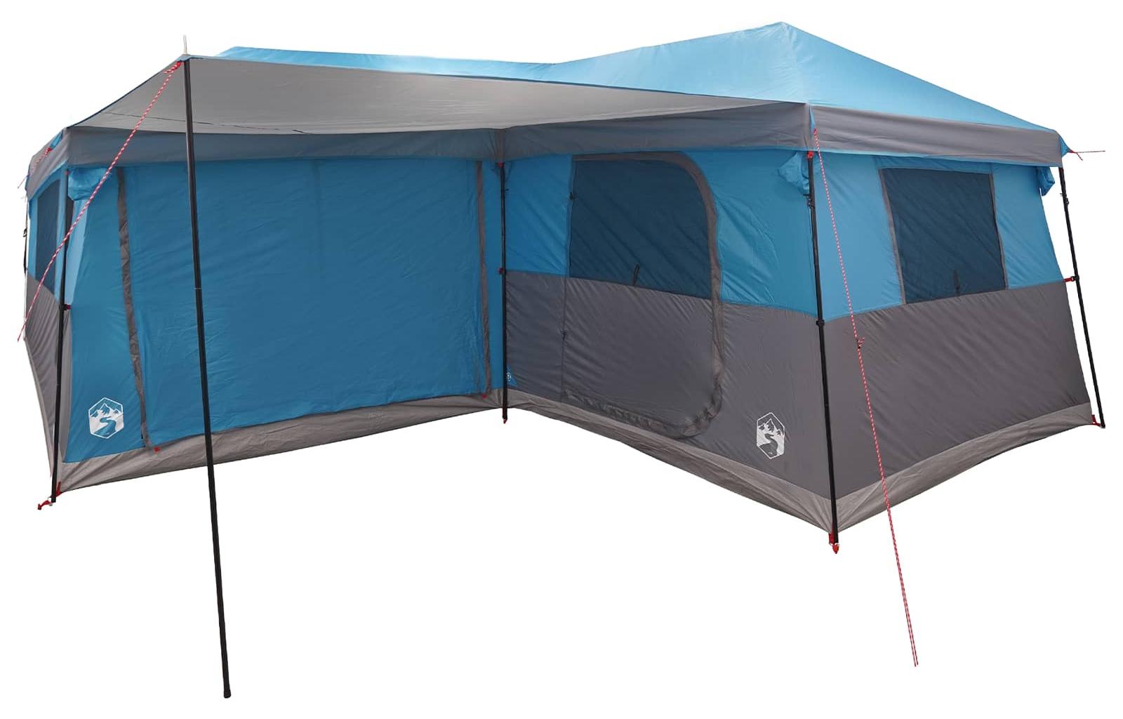 vidaXL Familienzelt mit Regenfly wasserdicht 14 Personen Blau