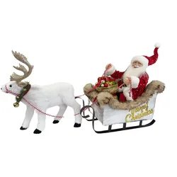 SHX Animierter Rentierschlitten mit Weihnachtsmann SHXCD2417