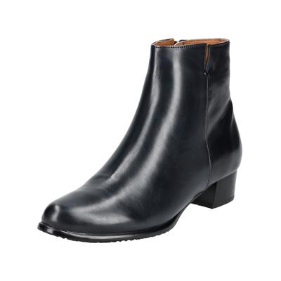 Ankleboots EVERYBODY "Everybody Stiefelette Glattleder", Damen, Gr. 38, blau (dunkelblau), Glattleder, Schuhe Ankleboots