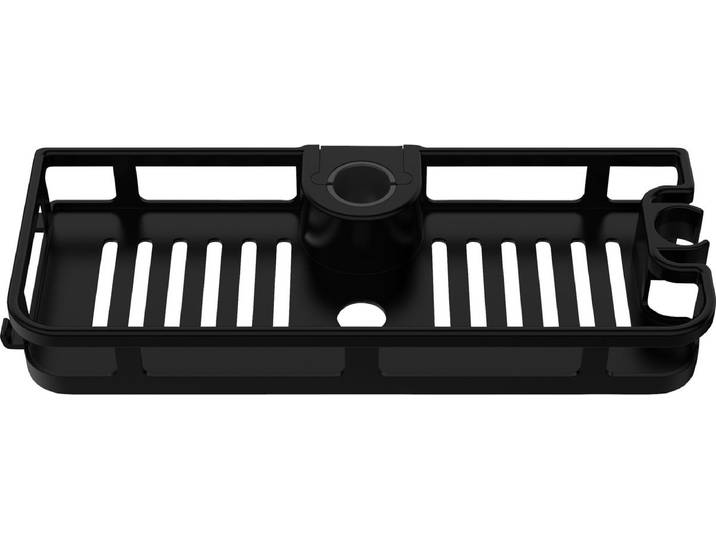 WENKO Douchecaddy Libertà zwart 28x12cm - Doucherek zonder boren - Douchemand