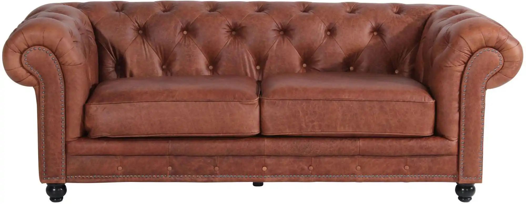 Max Winzer Chesterfieldsofa   ¦ braun ¦ Maße (cm): B: 216 H: 77