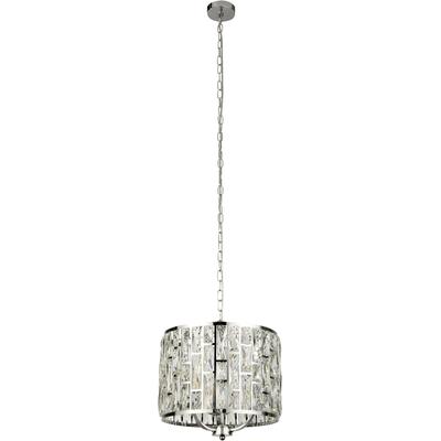 SEARCHLIGHT Hängeleuchte "Hängeleuchte Bijou, 3-flammig", transparent (chrom, transparent), 3, Ø 38cm H: 50cm, 1 Stk., Leuchten, Glamourös, Hängeleuchte