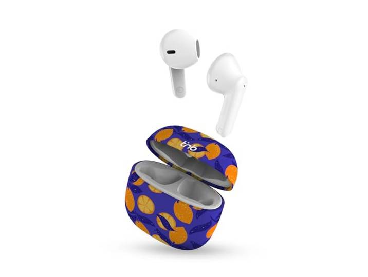 T'nB - Draadloze hoofdtelefoon, exclusieve collectie, batterijduur van 15 uur, modieus design, touch-bediening voor volumeregeling - blauw/geel