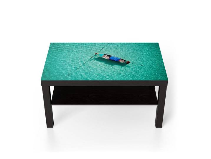 DEQORI Couchtisch 'Türkise Stille', Glas Beistelltisch Glastisch modern