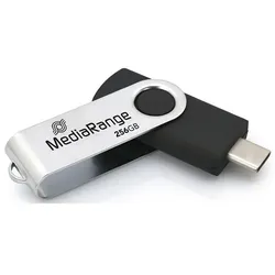 MediaRange USB-Stick »MR1955« 256 GB schwarz, 1.8x1x5.6 cm