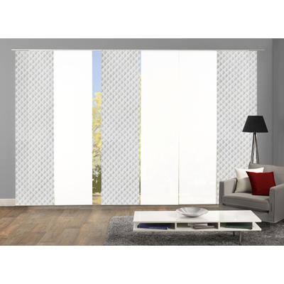 Schiebegardine HOME WOHNIDEEN "MARPENT 6er SET" Gr. 1, grau, B:60cm H:245cm, Polyester, Gardinen, Schiebevorhang Digidruck 6er Set MARPENT