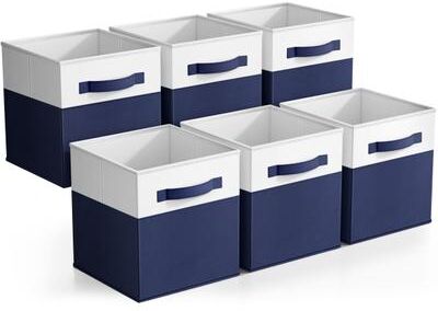 Sorbus Foldable Storage Bins, 6-Pack Fabric Storage Cubes, Collapsible 11-Inch Cube Organizer Bins, Cloth Storage Baskets