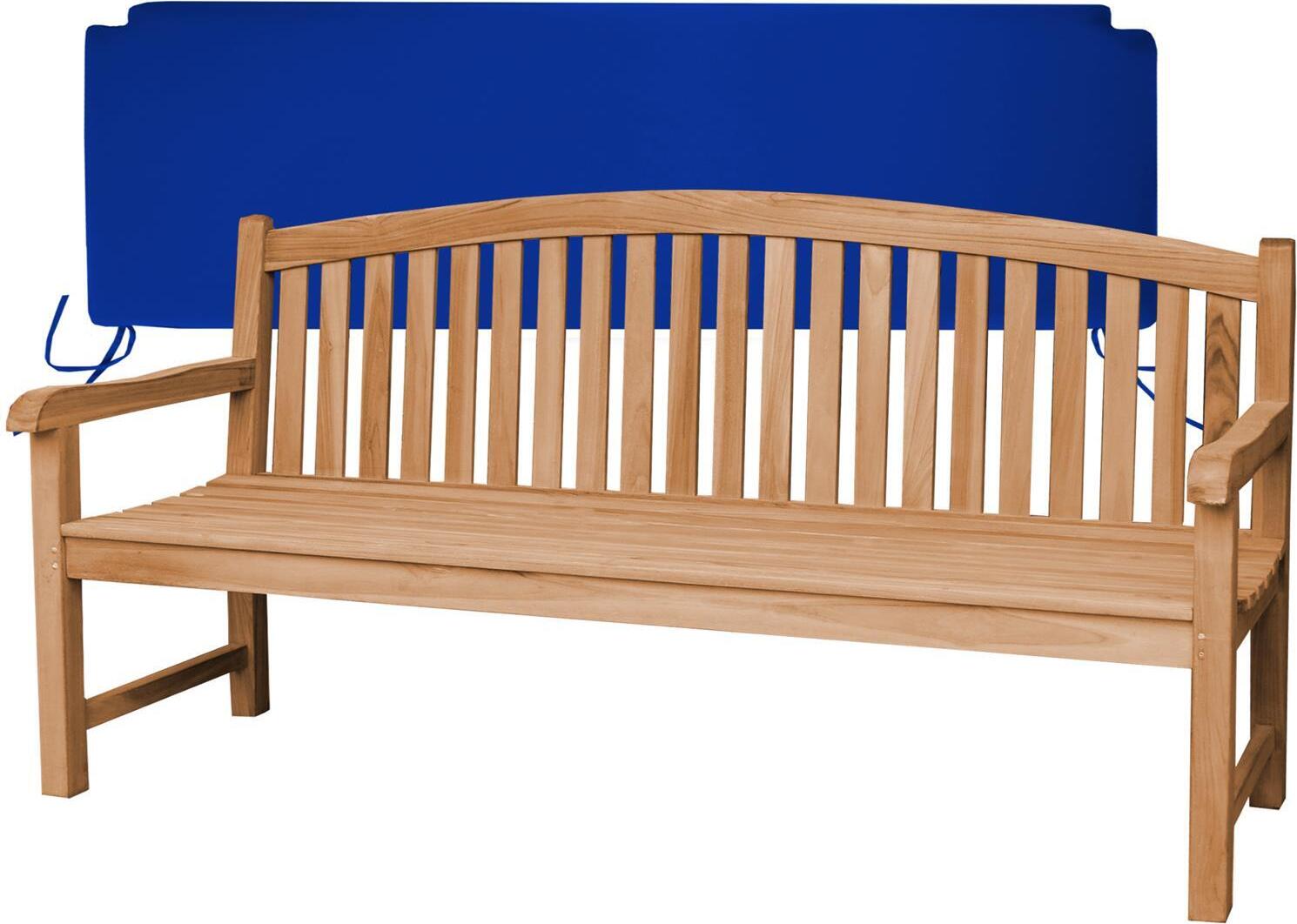 Gartenbank Bari Teak Massivholz 180 cm Blau