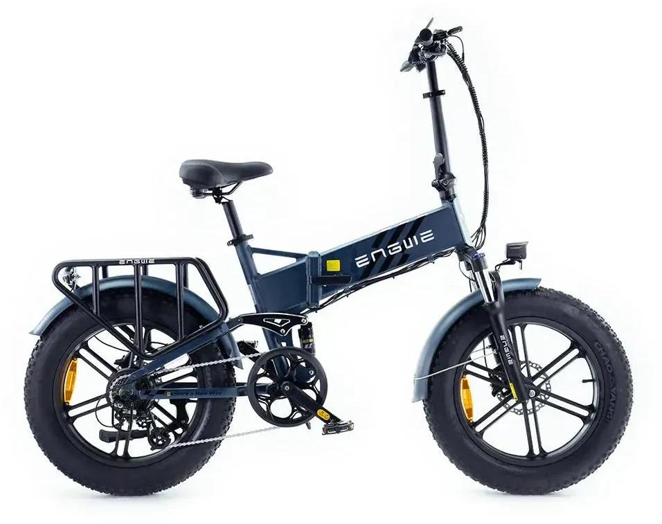 ENGWE Engine Pro 2.0 - E-Klapprad inkl. Kettenschloss - 20 Zoll - 250W Motor - 120 km Reichweite - 8-Gang - Hydraulische Scheibenbremsen - 832Wh Akku - Federgabel - Blau