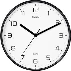 Maul 9051690 Quarz Wanduhr 25 cm x 4 cm x 25 cm x 25 cm x 40 mm Schwarz Leisegang-Uhrwerk