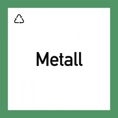 Wertstoffkennzeichnung "Metall", Folie, 300x300 mm