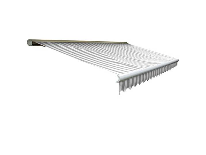 Mendler Elektrische Kassetten-Markise T123 - Acryl Grau/Weiß