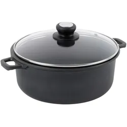 de Buyer Choc Extreme Bratentopf Antihaft mit Glasdeckel, Induktion, Pfanne + Kochtopf, Schwarz