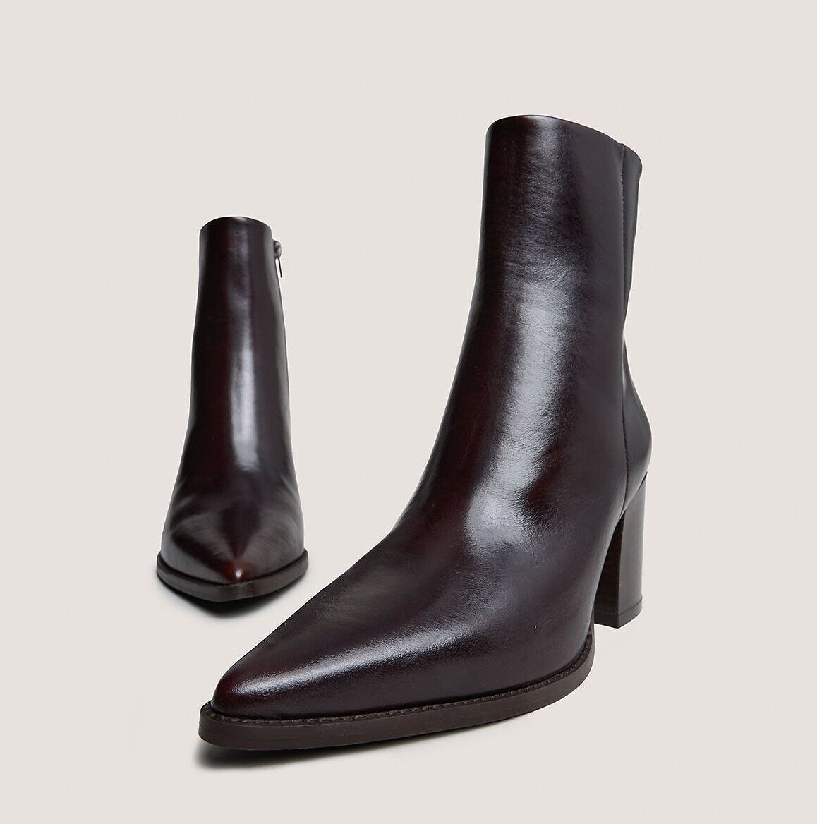 JONAK Bottines pointues en cuir, PRIDE