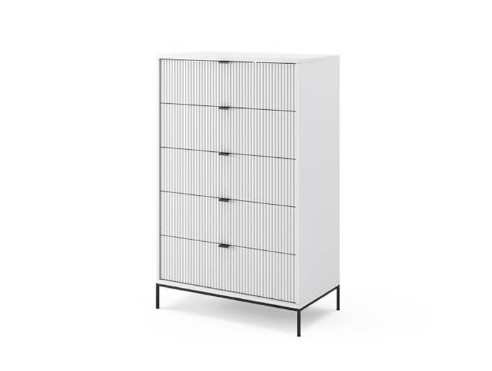 Vicco Kommode Eliza , Weiß 76 x 120 cm mit 5 Schubladen, zur Aufbewahrung und Nutzung im Schlafzimmer oder Flur