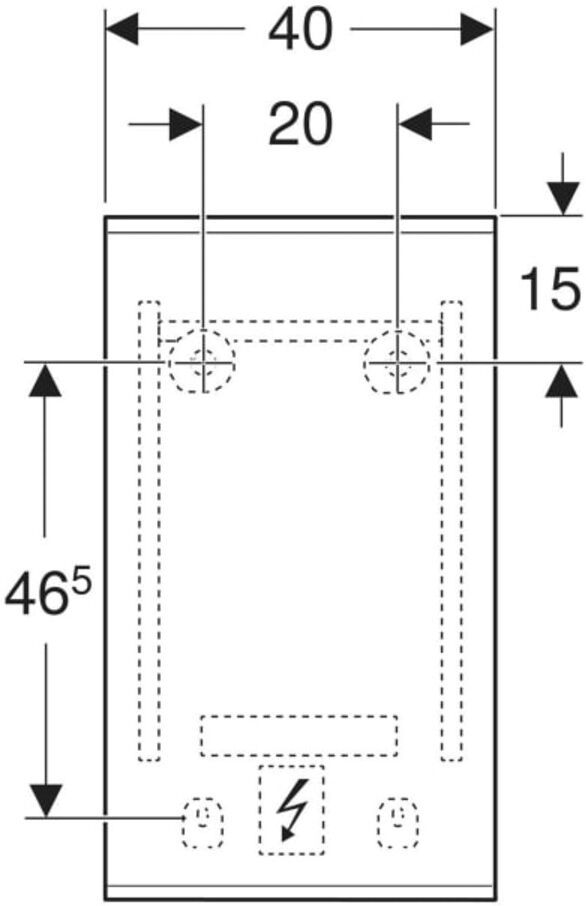 Geberit Lichtspiegel Option Plus 40x70cm, Alu elox., dir./ind. Beleucht. (502780001)