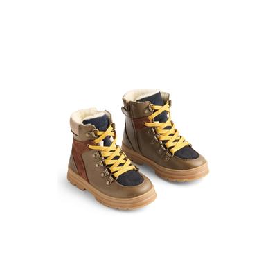 Stiefel WHEAT "WHEAT Winterboot Toni Hiker Tex", Mädchen, Gr. 24, braun (grün), Leder, Schuhe Stiefel