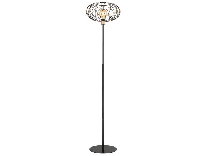 Globo Stehleuchte Greys, Schwarz, Metall, 162 cm, CE, Fußschalter, Lampen & Leuchten, Innenbeleuchtung, Stehlampen, Stehlampen