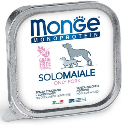 Monge Monoprotein SOLO Vaschetta Multipack 24x150G MAIALE