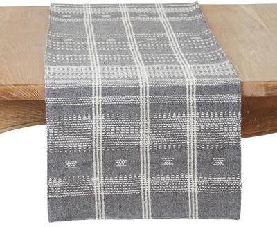 Saro Lifestyle "Modernist Woven Stripe Table Runner - 16""x72"""