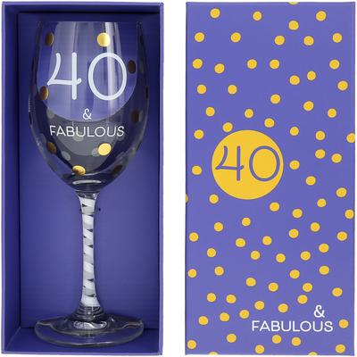 Pavilion 40 & Fabulous Gift Boxed Wine Glass - 16 oz