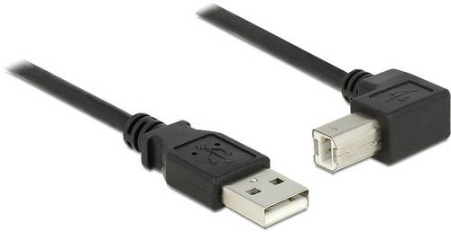 Delock USB-Kabel USB 2.0 USB-A Stecker, USB-B Stecker 0.50m Schwarz 84809