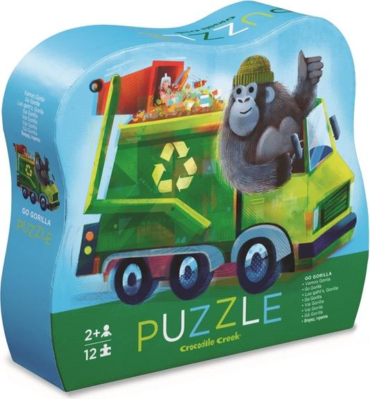 Crocodile Creek 12-delige minipuzzel Wandelende Gorilla