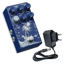 Klowra Effektgerät Limbo Reverb Pedal mit Netzteil (Reverb (Hall)), Effektgerät, Blau