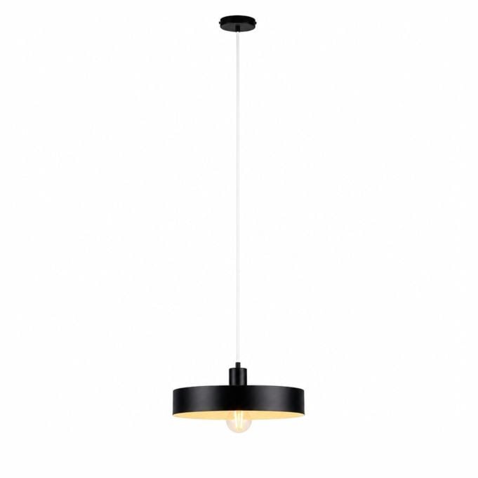 Relaxdays Moderne Ronde Hanglamp van Metaal, Zwart
