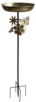 Uplifted Finds Garden Birdbath Sturdy Iron Standing Outdoor Vintage Bird Bath Bowl For Patio Yard o